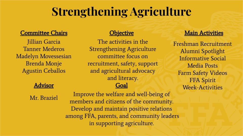 FFA - Preparing Members for Leadership and Career Success